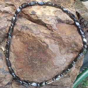 Genuine handmade hematite necklace